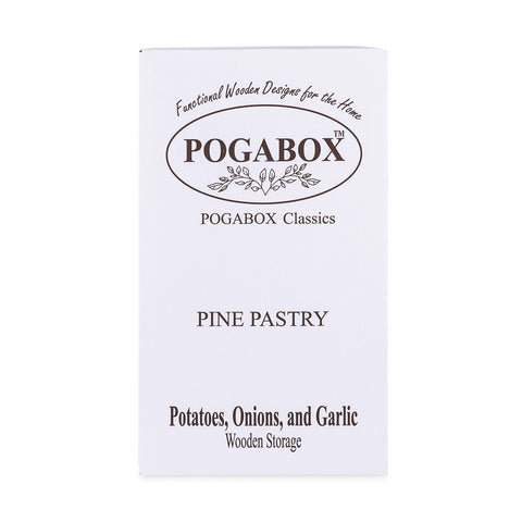 POGABOX™ Classic Potato and Onion Storage Bin for Kitchen Organization| Wooden Vegetable Storage Box | Onion and Potato Storage Bins for Pantry | Onion Storage for Kitchen Mountable on Wall Floor or Pantry- PINE PASTRY